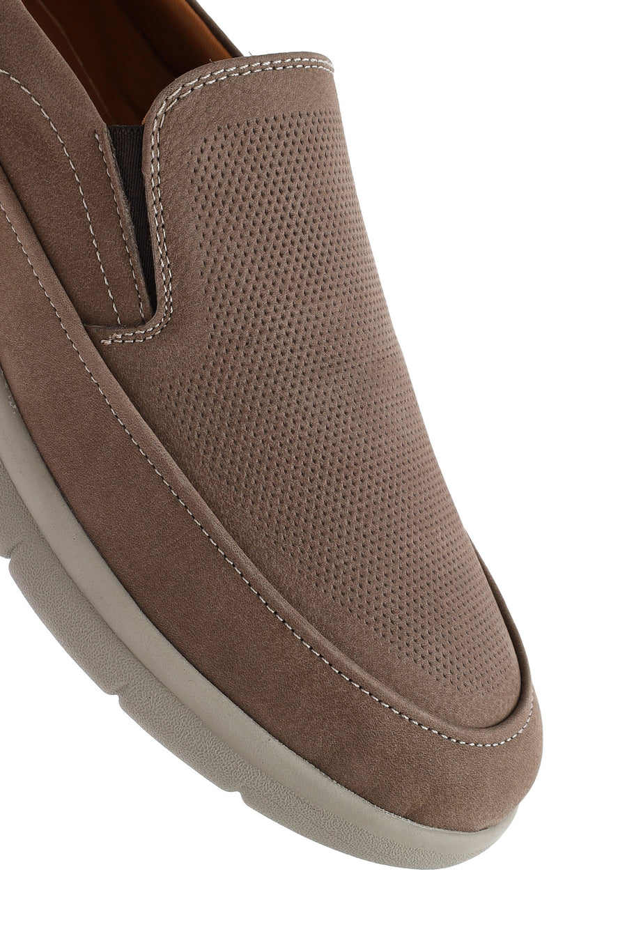 Erkek Bej Nubuk Deri Comfort Loafer