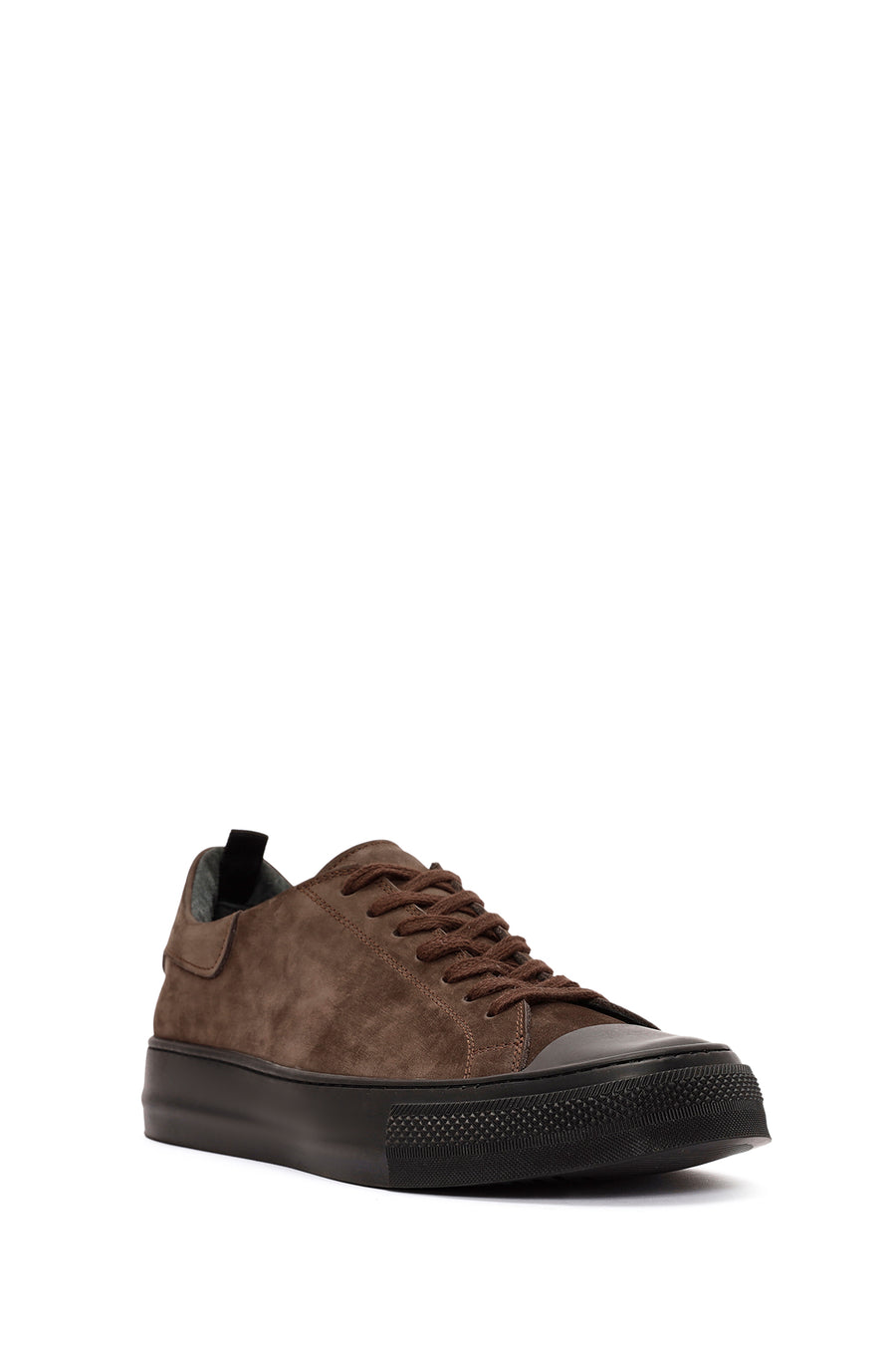 
Men's Brown Lace-Up Nubuck Leather Sneaker
