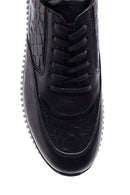 Men's Crocodile Patterned Leather Sneaker | Derimod