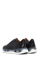 Men's Black Thick Sole Lace Up Leather Sneaker | Derimod