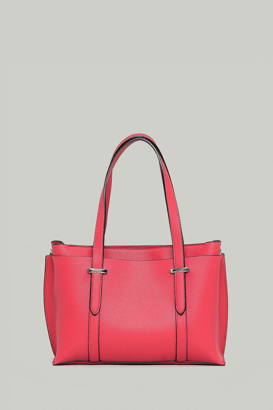 Fuchsia Women's Shoulder Bag with Staple Detail