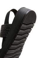 Women's Black Thick Soled Sandals | Derimod