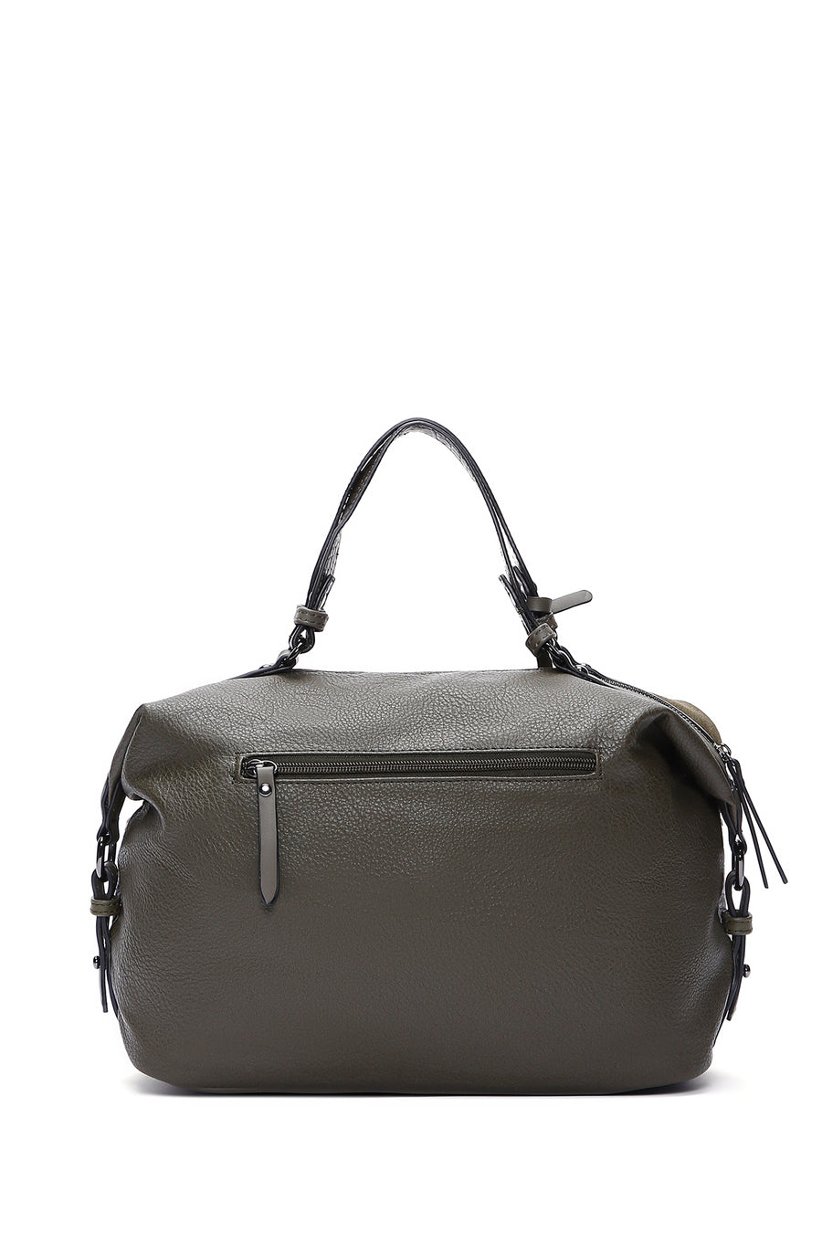 Women's Khaki Suede Shoulder Bag