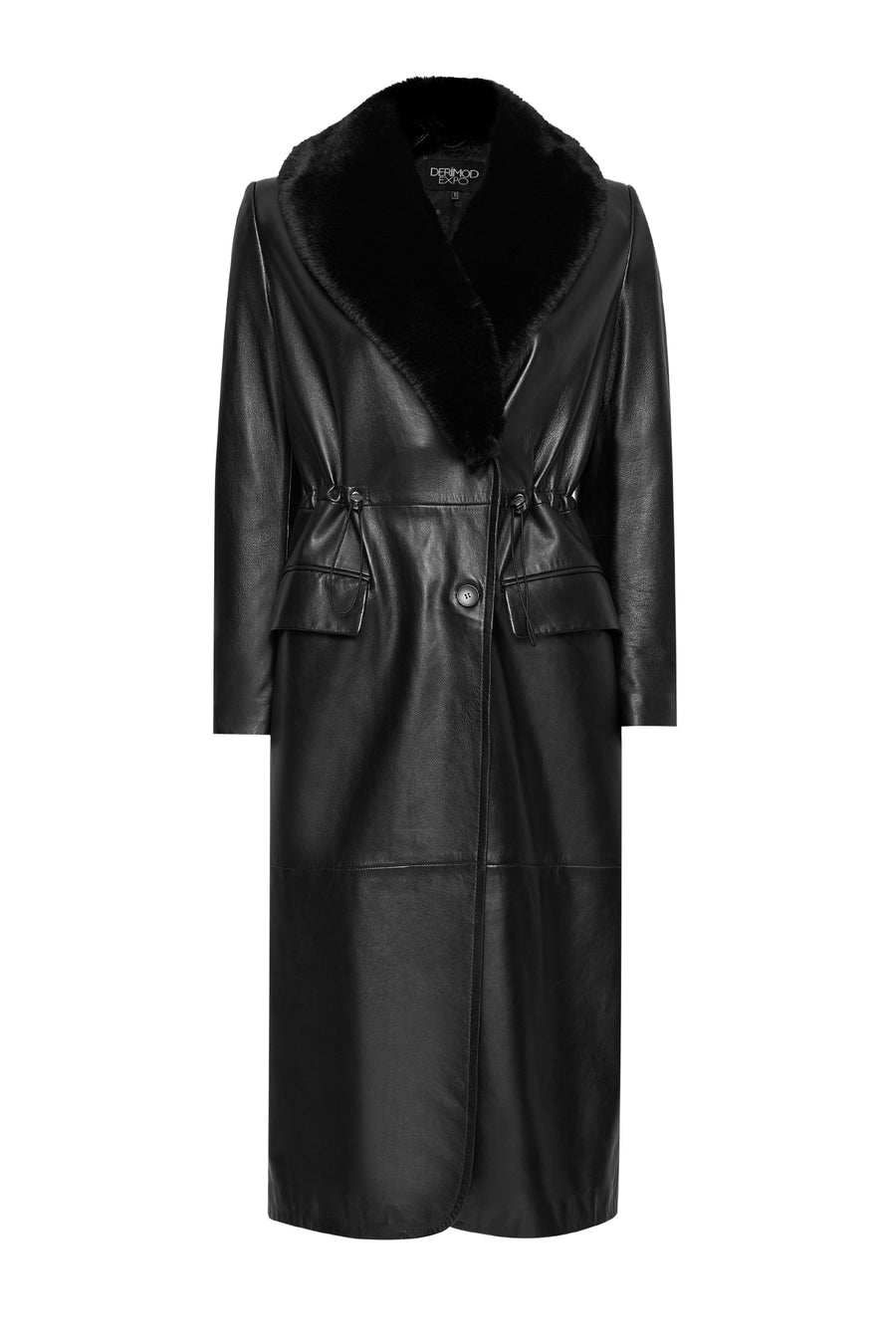 Juliet Women's Black Fur Leather Coat 24WGE52151M | Derimod