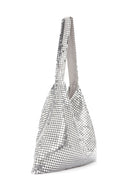 Women's Silver Metal Patterned Shoulder Bag | Derimod