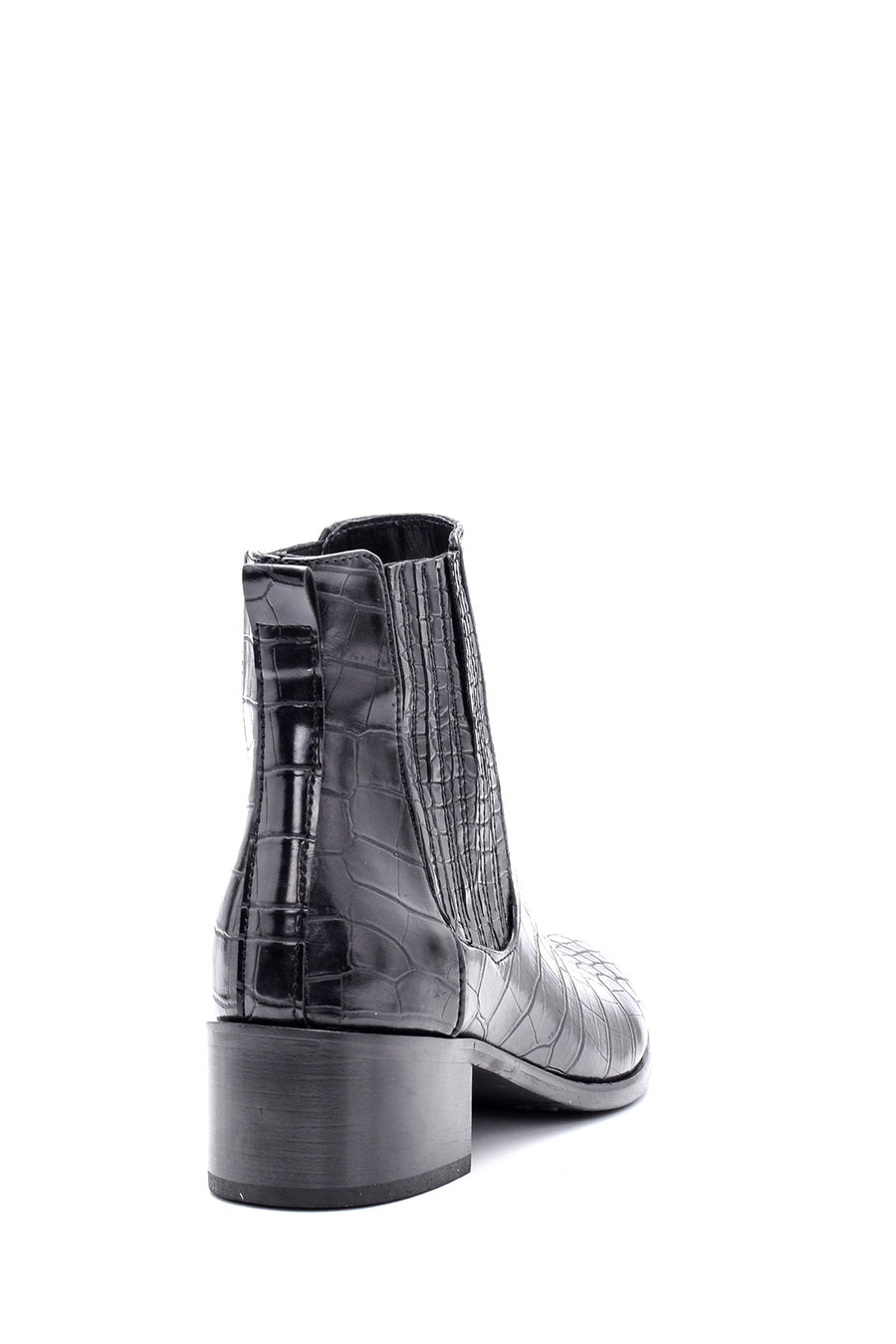 Women's Crocodile Patterned Heeled Boots