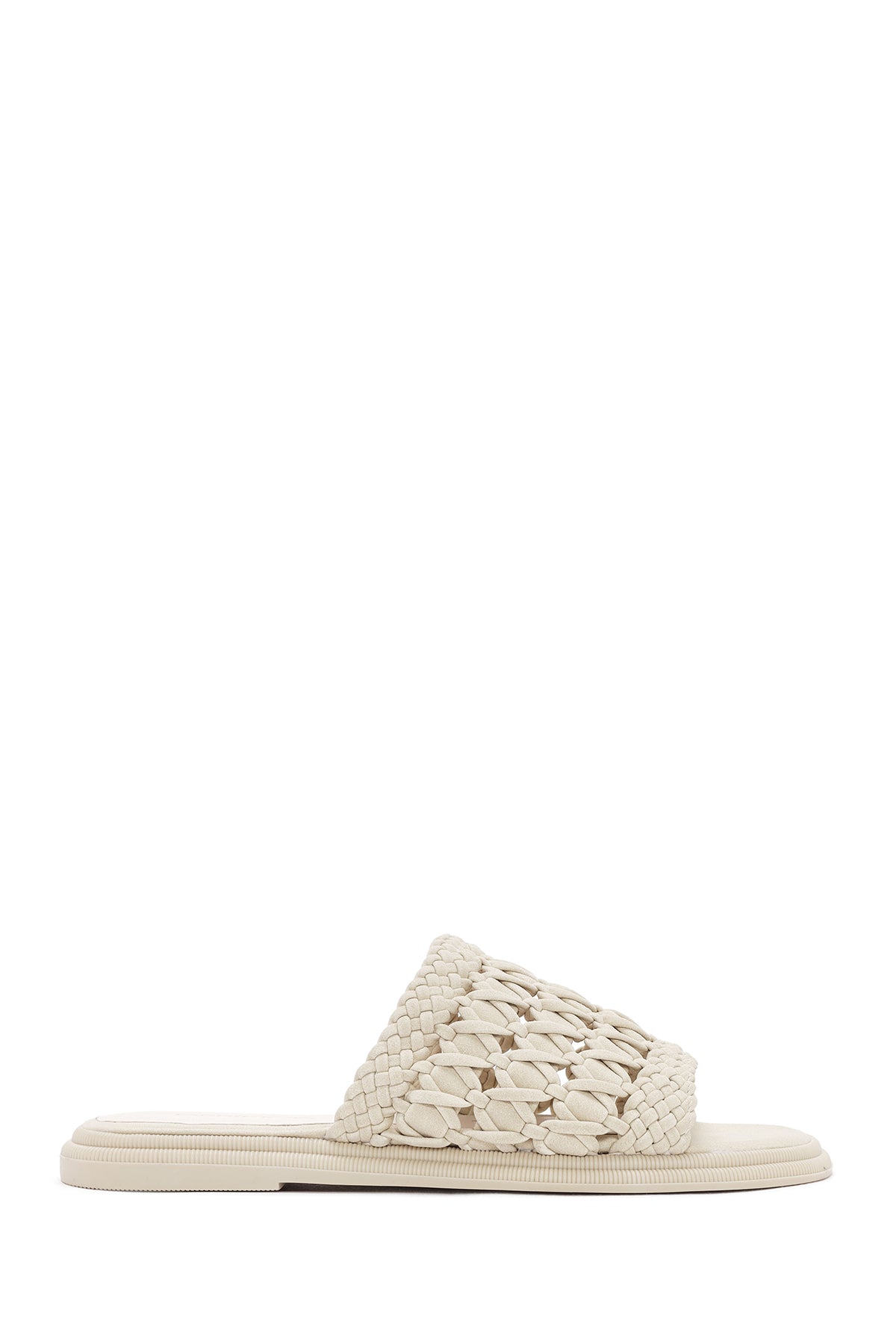 Women's Cream Knitted Slippers 24SFE400718 | Derimod