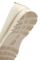 Women's Cream Leather Comfort Loafers | Derimod