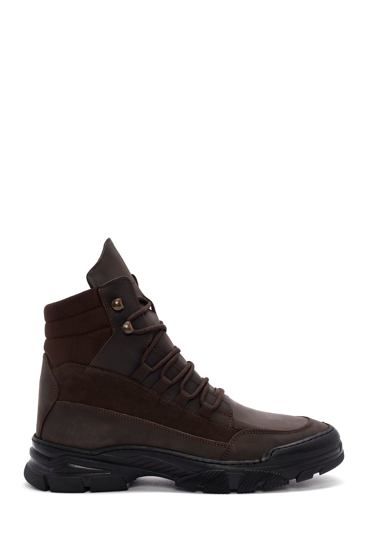 Men's Brown Lace-Up Nubuck Leather Outdoor Boots 24WFD6609V3 | Derimod