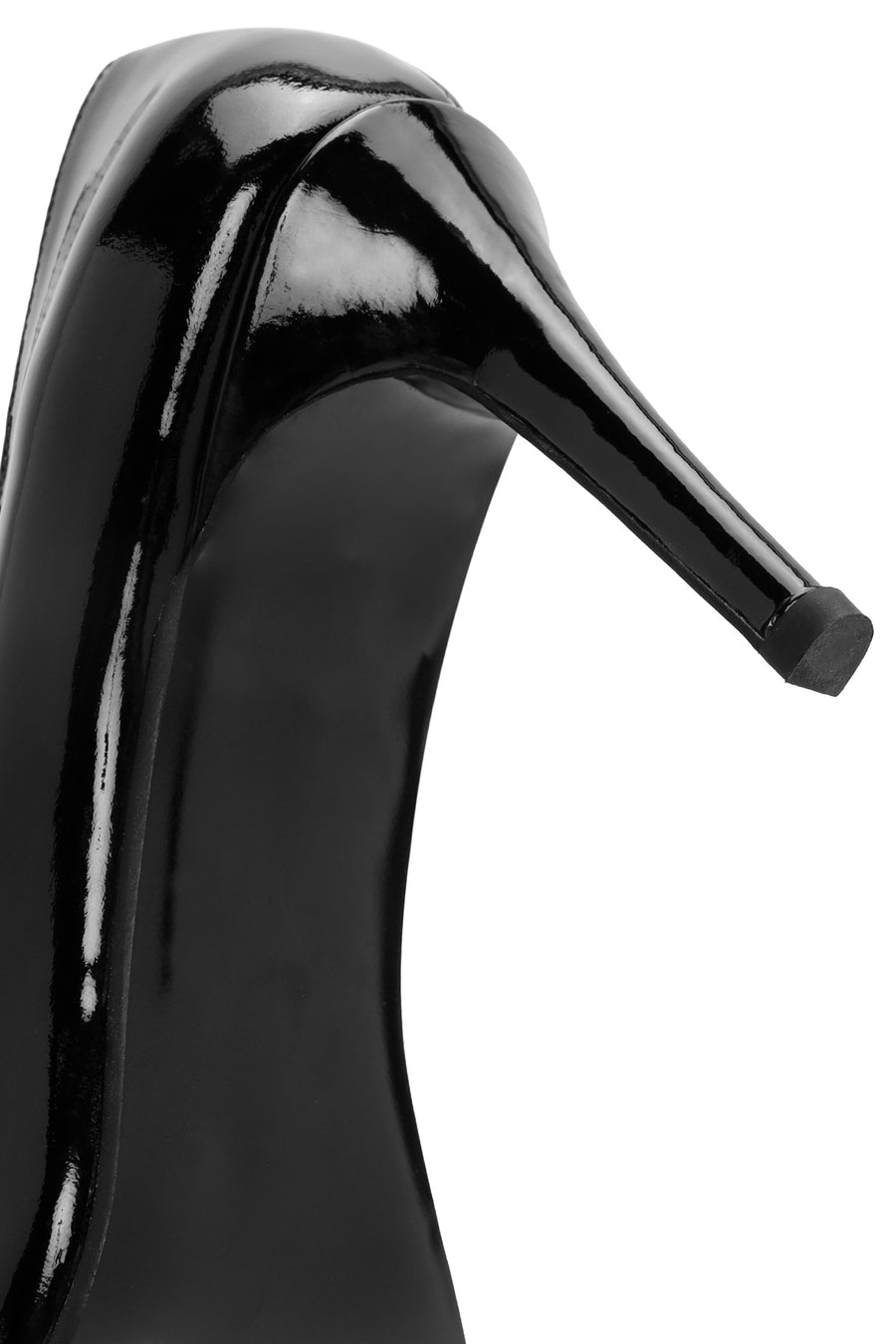 Women's Black High Thin Heel Patent Leather Stiletto