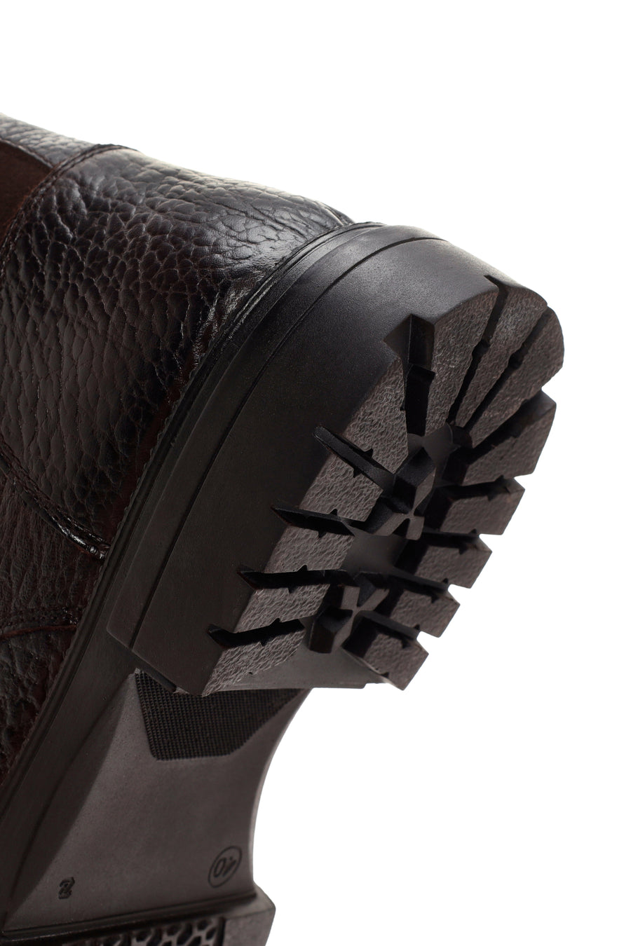 Men's Brown Zippered Casual Boots