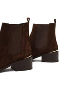 Woman Brown Suede Chelsea Boots | Derimod