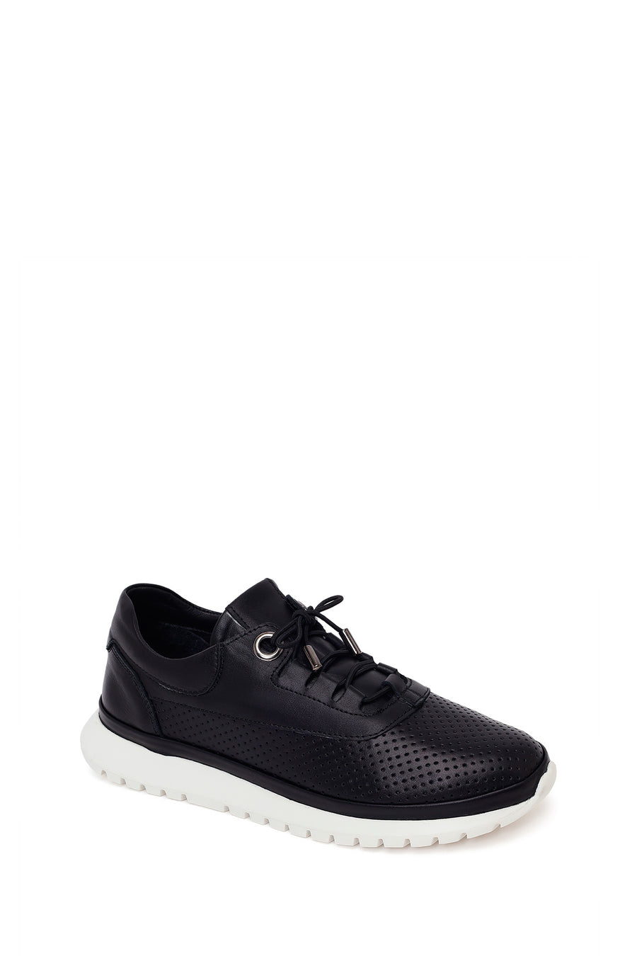 Woman Black Leather Comfort Shoes
