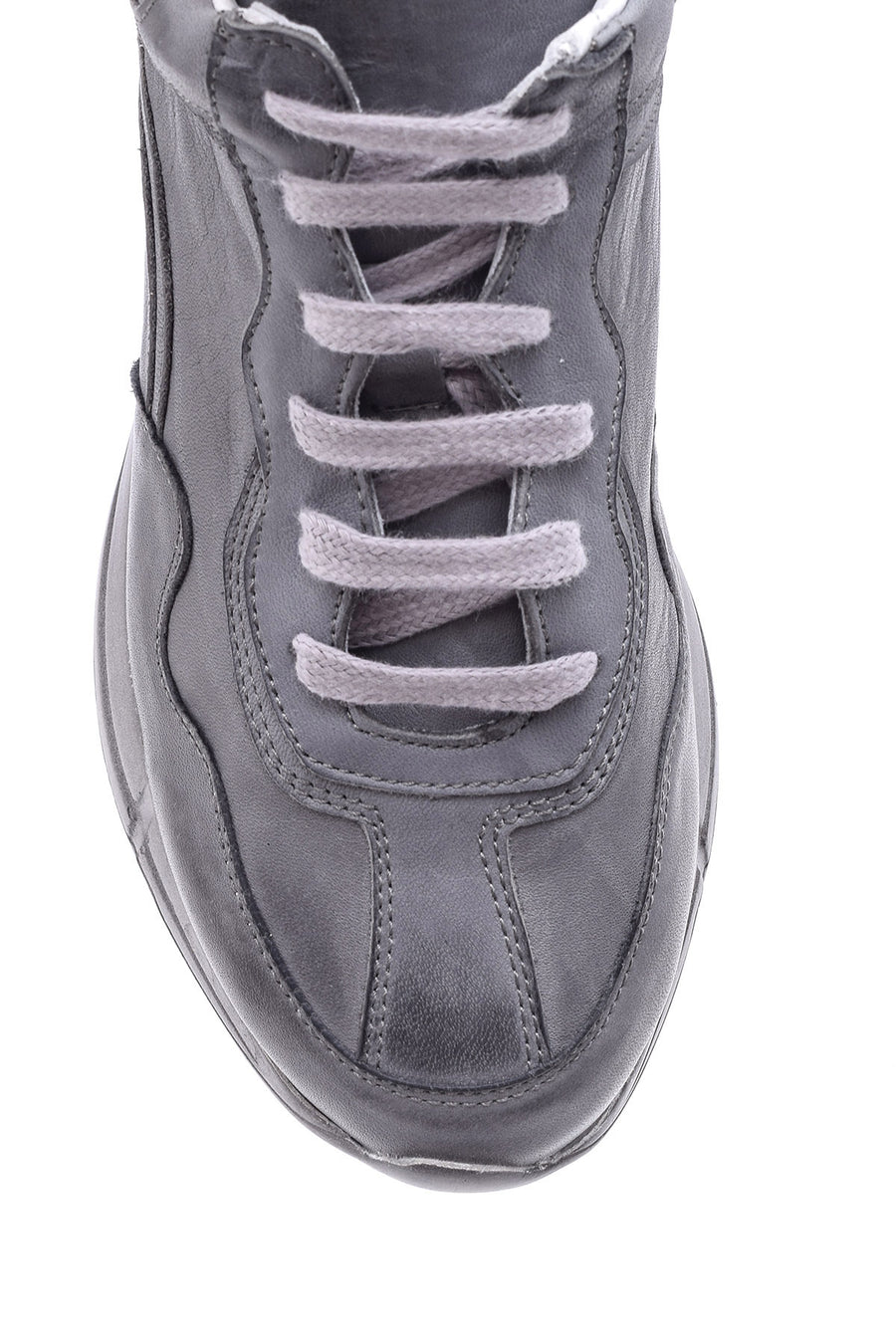 Women's High-Sole Leather Sneaker
