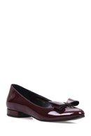 Women's Bow Patent Leather Ballerinas | Derimod