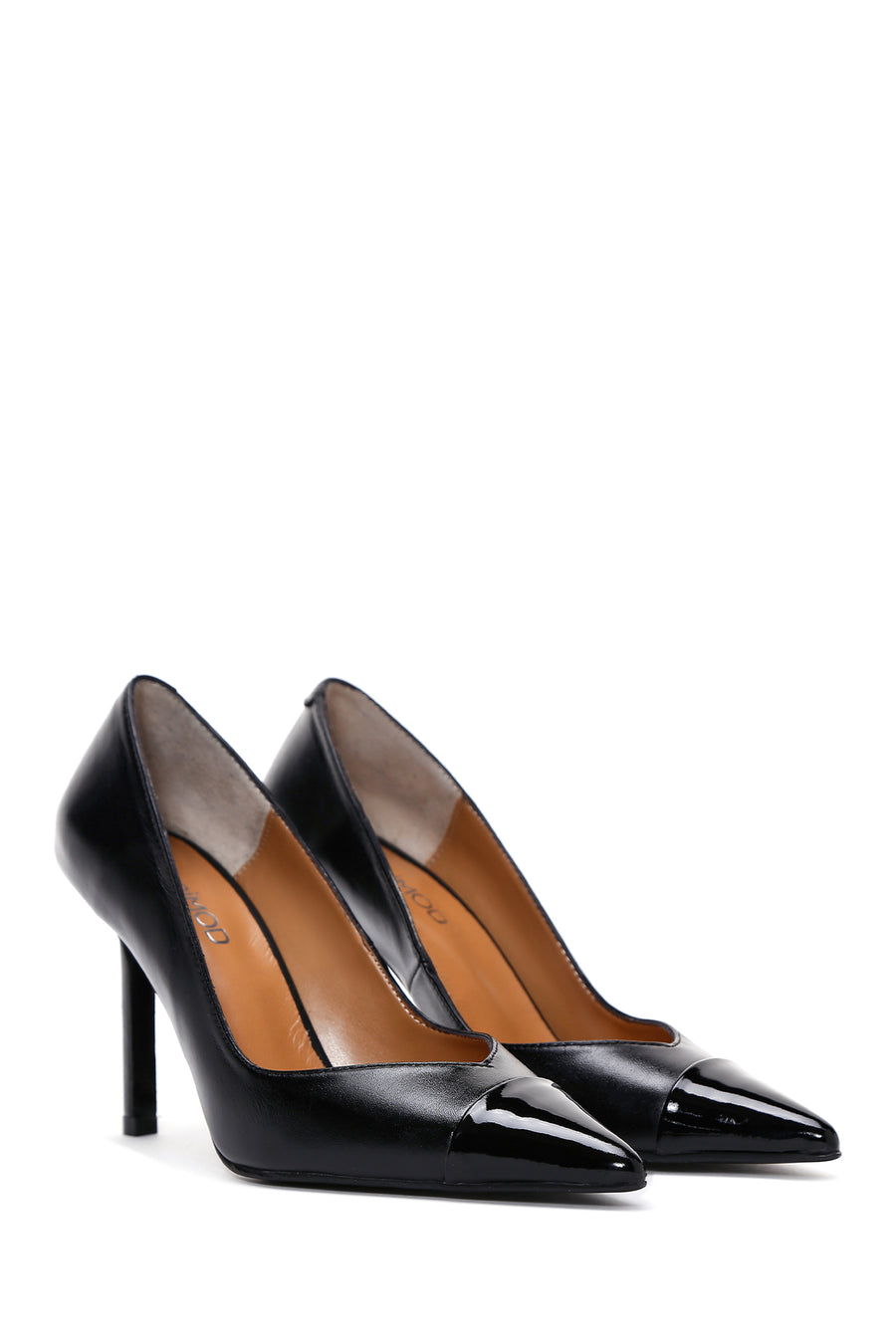 Kadın Siyah Deri Stiletto
