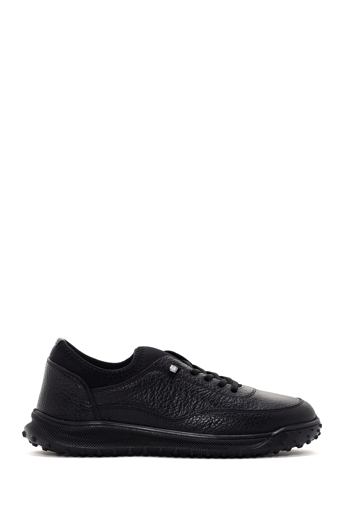 Men's Black Leather Casual Sneaker 23WFD6944FT | Derimod