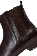 Men's Brown Zippered Leather Casual Boots | Derimod