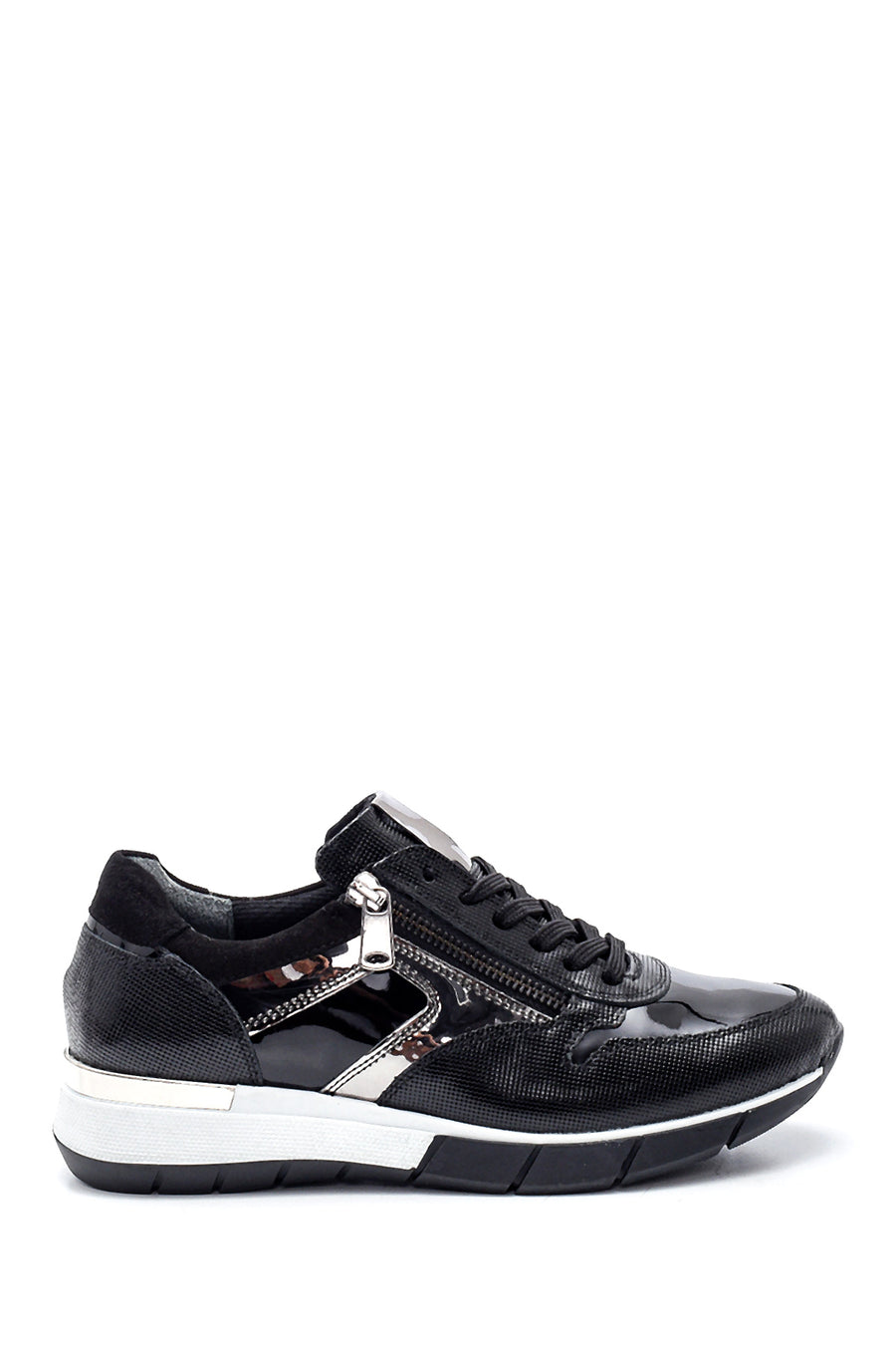 Kadın Deri Fermuar Detaylı Sneaker 21WFD371014 | Derimod