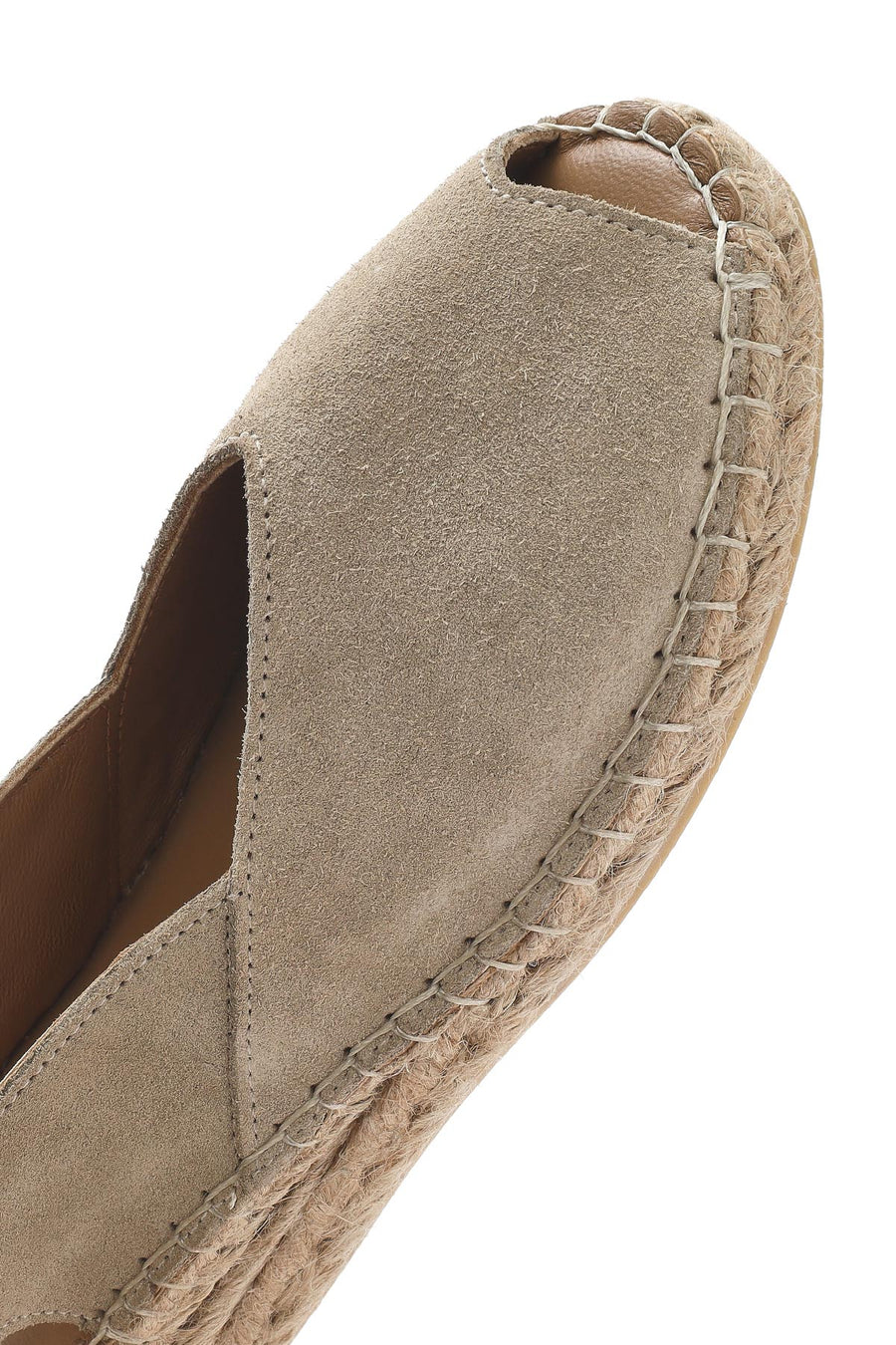 Kadın Bej Süet Espadril Sandalet