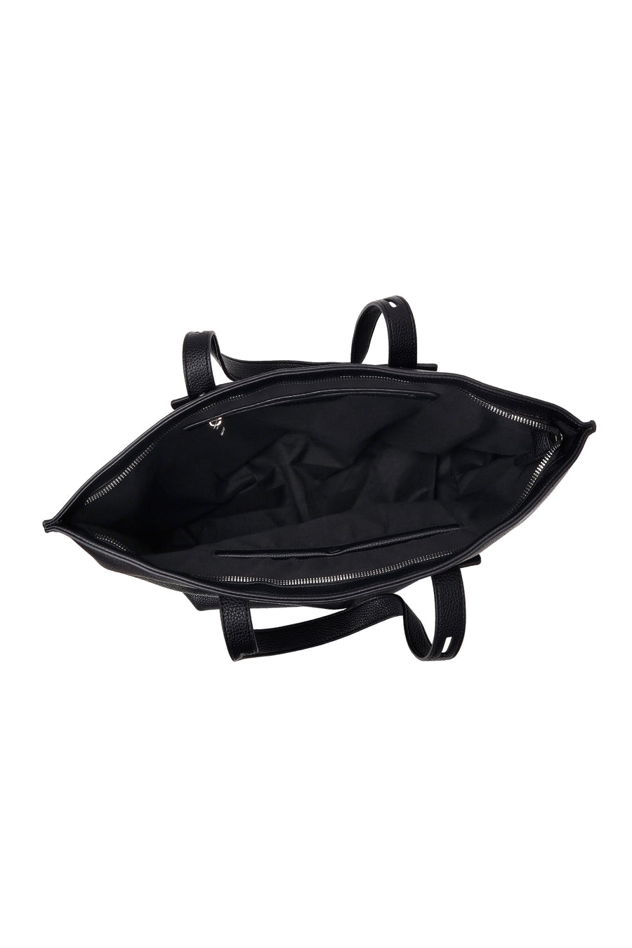 Women's Black Shoulder Bag with Accessories