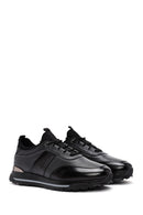 Men's Black Lace-Up Leather Casual Sneaker | Derimod