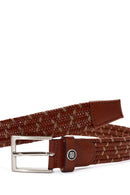 Men's Brown Braided Leather Belt | Derimod