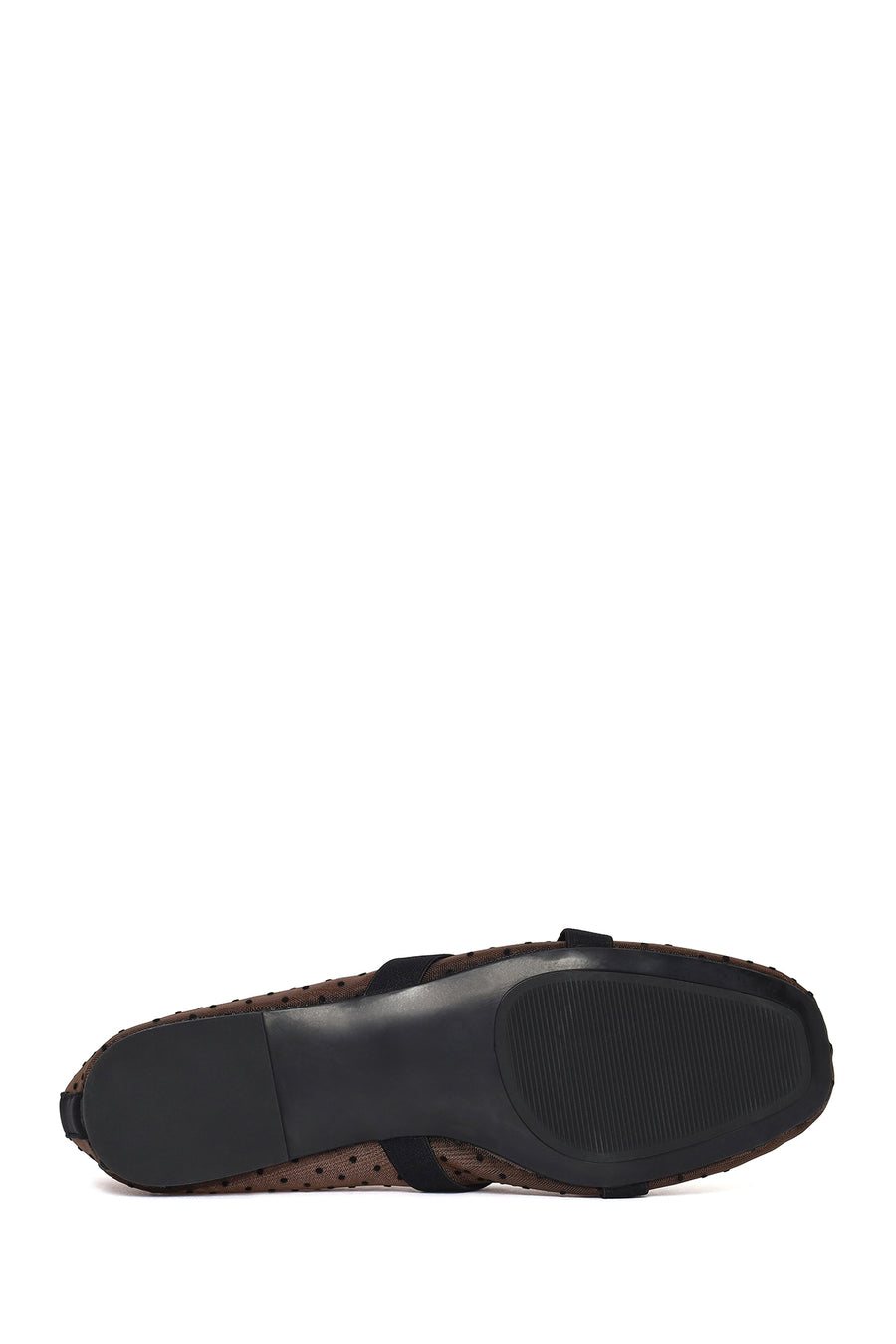 Woman Brown Patterned Fabric Ballet Flats