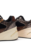 Kadın Siyah Bağcıklı Dolgu Topuklu Sneaker | Derimod