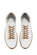 Men's White Lace-up Leather Sneaker | Derimod