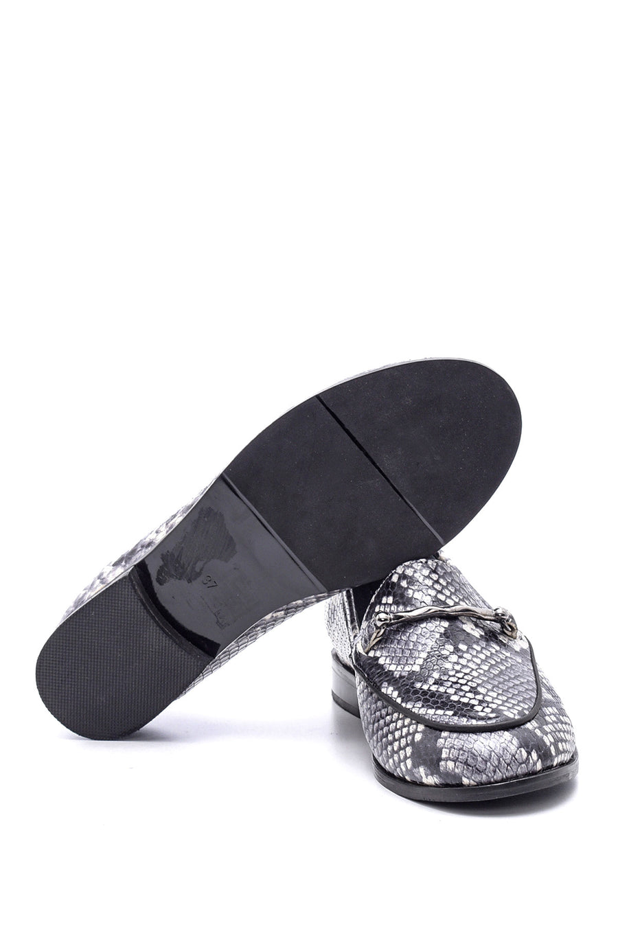 Women's Snake Pattern Leather Loafer