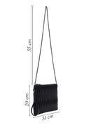 Woman Black Chain-Strap Patterned Clutch Bag | Derimod