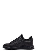 Erkek Siyah Bağcıklı Kalın Tabanlı Deri Casual Sneaker | Derimod