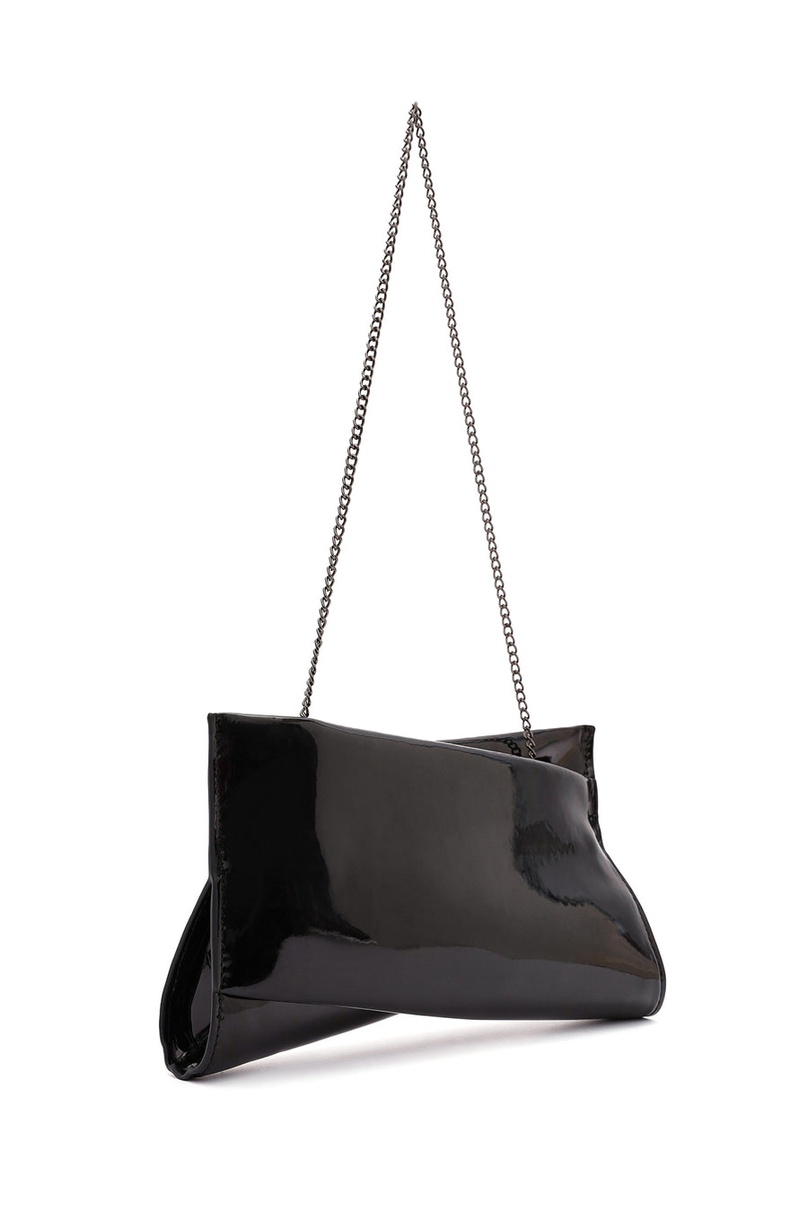 Women's Black Chain Strap Clutch Bag