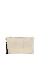 Women's Gold Long Chain Strap Straw Clutch Bag | Derimod