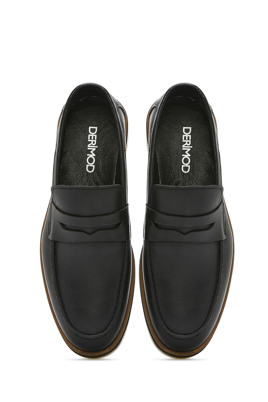 Men's Black Leather Casual Loafer
