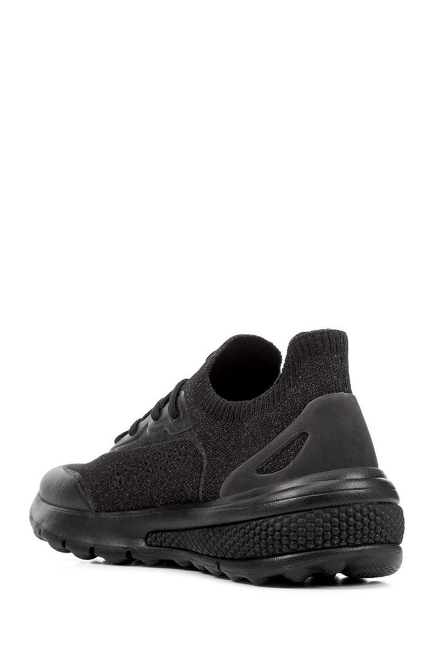 Geox Kadın Siyah Spherica Actif Kalın Tabanlı Bağcıklı Kumaş Sneaker
