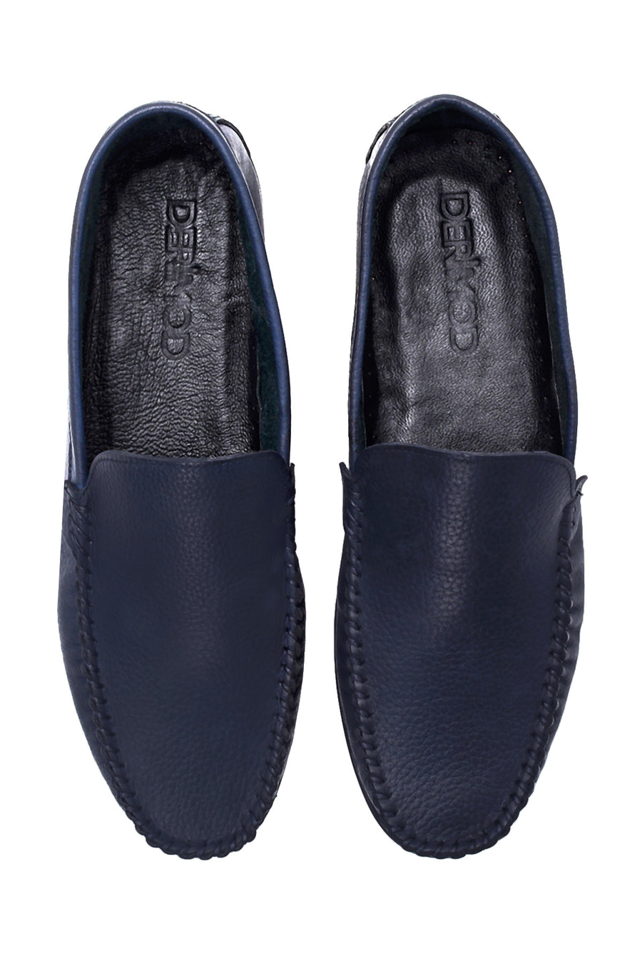 Erkek Lacivert Deri Casual Loafer