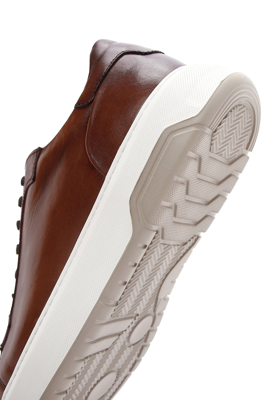 Men's Tan Leather Thick Soled Sneaker