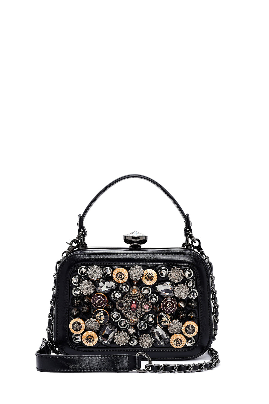 Women's Black Long Strap Stone Bag 25SBD2428TS | Derimod