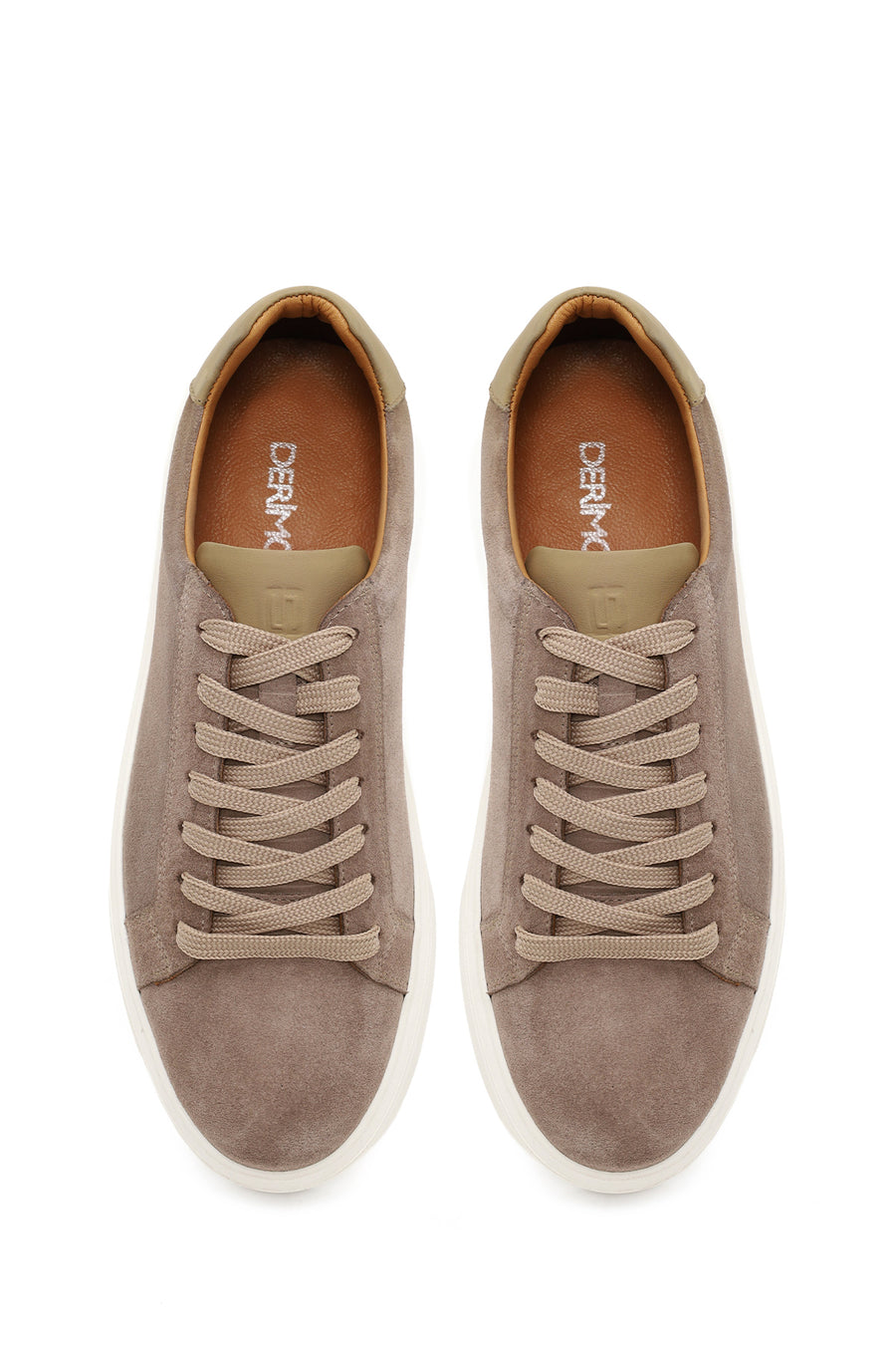 Male Beige Lace-up Suede Leather Sneaker