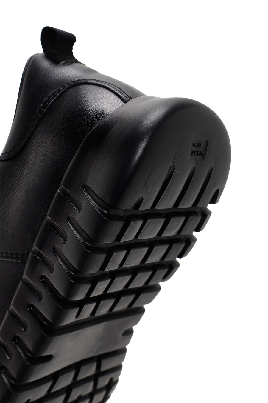 Men's Black Lace-up Leather Sneaker