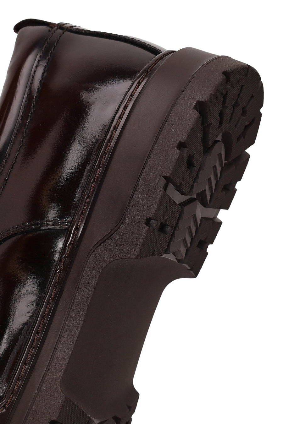 Male Brown Lace-up Thick-Soled Leather Casual Shoes