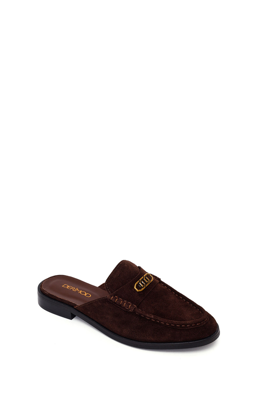 Woman Brown Suede Slipper
