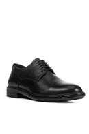 Geox Men's Black U Walk Pleasure Lace-Up Leather Casual Shoes | Derimod