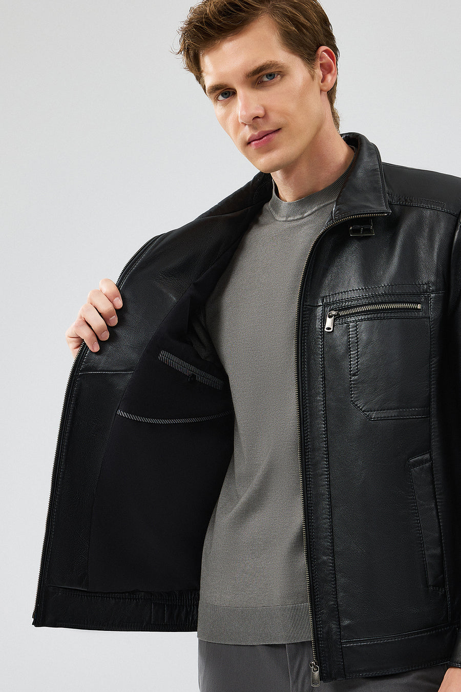 
Muller-X Men's Black Leather Jacket
