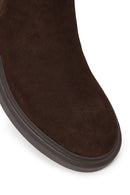 Male Brown Suede Chelsea Boots | Derimod