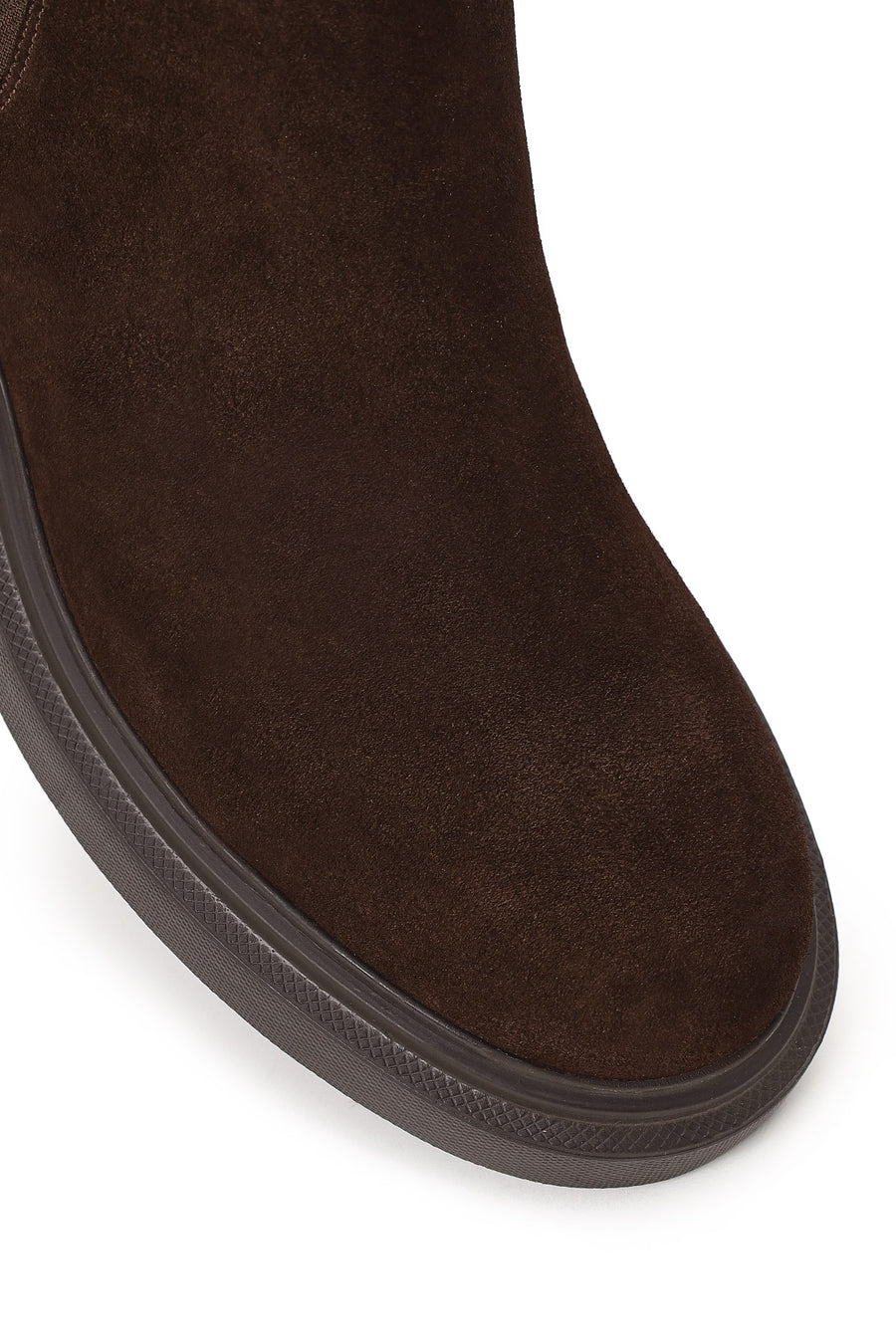 Male Brown Suede Chelsea Boots