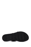 Women's Black Double Buckle Flip Flops | Derimod