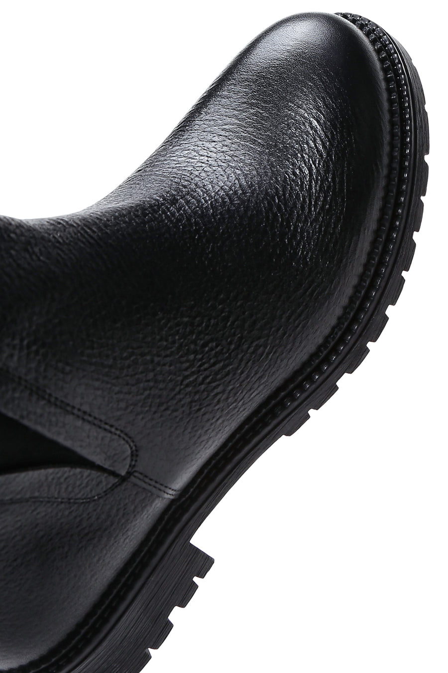 Women's Black Leather Chelsea Boots